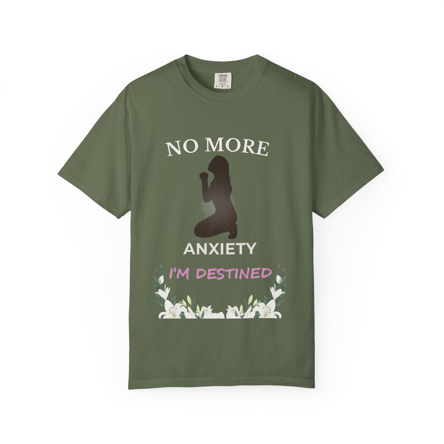 Inspirational Unisex T-shirt with Floral Design, Anxiety Gift, Motivational Tee, Self-Care Apparel, Relaxed Fit T-Shirt
