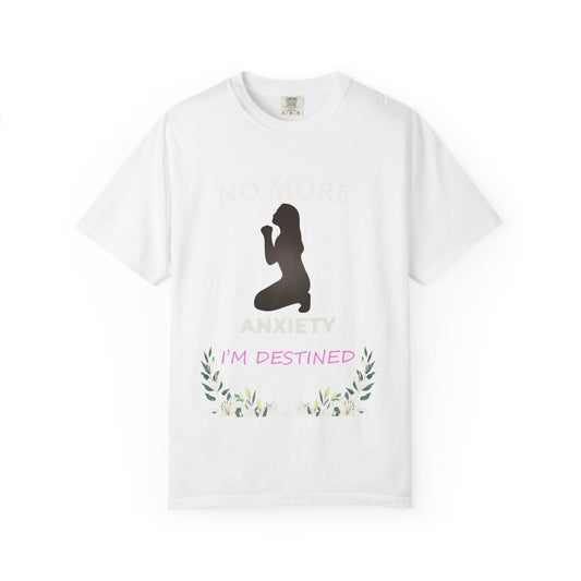 Inspirational Unisex T-shirt with Floral Design, Anxiety Gift, Motivational Tee, Self-Care Apparel, Relaxed Fit T-Shirt